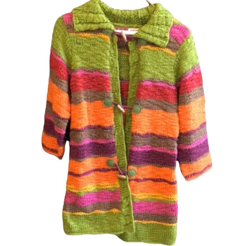 Hand knit Peacoat jacket